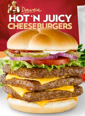 Wendys.com - Daves Hot and Juicy Tripleburger Promotion